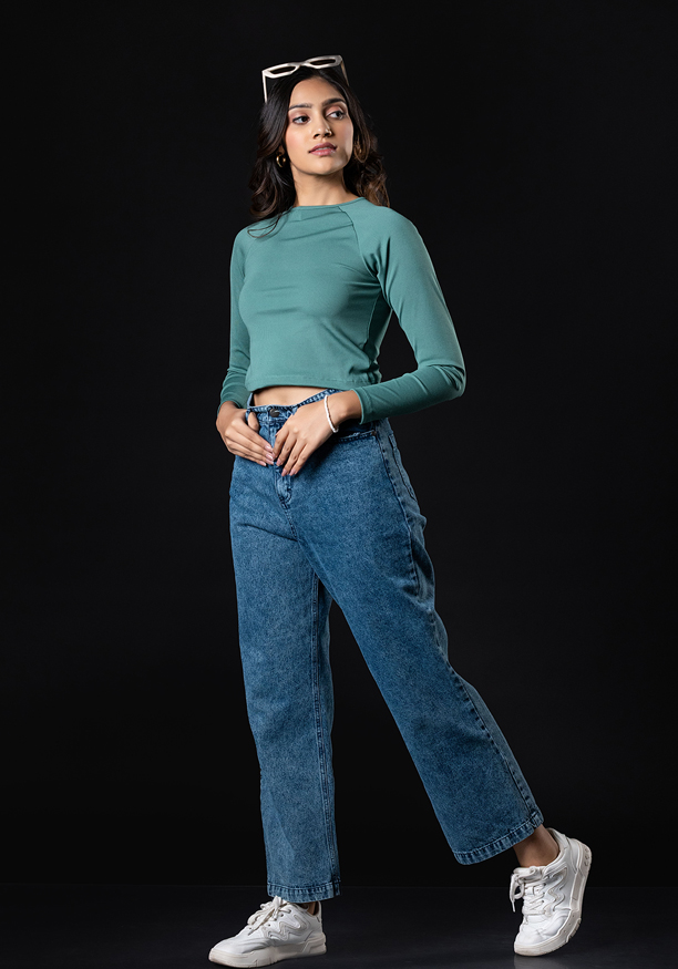 EDITH GREEN LONG SLEEVE TSHIRT